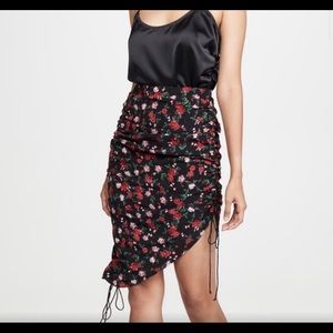 For Love and Lemons Molly Drawstring Skirt in Rose